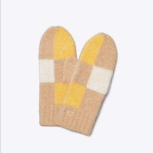 Tory Burch KNIT CHECK MITTEN